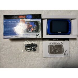 RCA DHT235A Blue DTV Portable 3.5" LED Digital Handheld Color TV TESTED WORKS